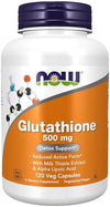 Now Foods Supplements Glutathione 500 Mg With Milk Thistle Extract Alpha Lipoic Acid Free Radical Neutralizer 120 Veg Capsules Beige