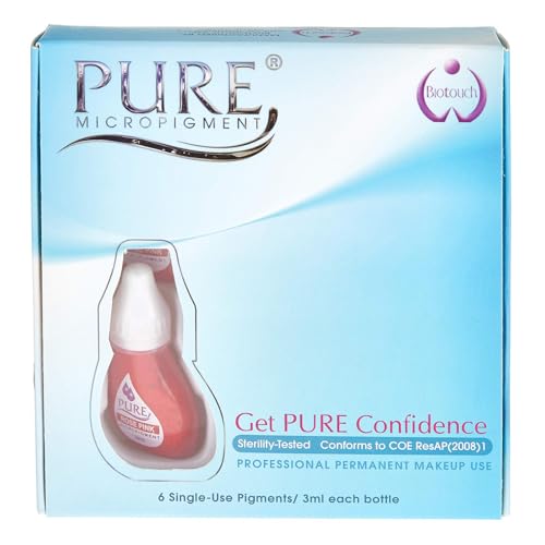 BioTouch Pro Permanent Makeup Pigment Set (6 Colors) - Lips & Microblading