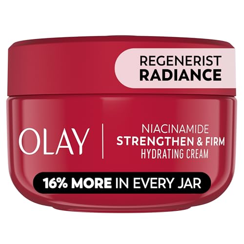 Olay Strong & Firm Niacinamide Face Moisturizer - 2 oz for Hydration & Cell Turnover, Eco Jar