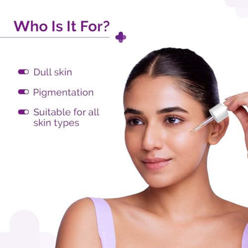 The Derma Co 10% Vitamin C Serum with Niacinamide & Hyaluronic Acid - Skin Brightening Anti-Aging Serum for Dullness, Pigmentation & Dark Spots - 30ml