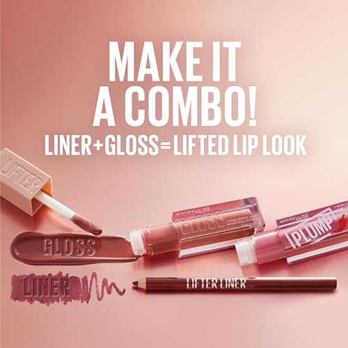 Maybelline Lifter Gloss Hydrating Lip Gloss with Hyaluronic Acid - Reef Peachy Neutral