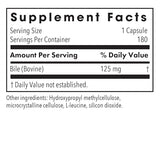 Allergy Research Group Ox Bile 125mg - 180 Vegicaps - Digestive Support & Bile Health