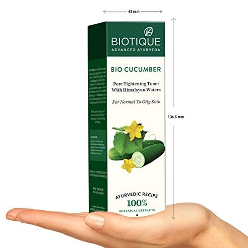 Biotique Cucumber Pore Tightening Toner - Ayurvedic & Organic - 120mL (Pack of 2)