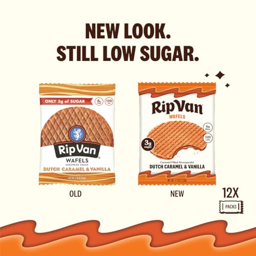 Rip Van Low Sugar Dutch Caramel & Vanilla Wafers (12 Pack)