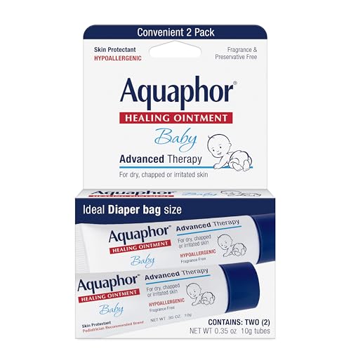 Aquaphor Baby Healing Ointment To-Go Pack - Dual .35 oz Tubes for Diaper Rash & Chapped Skin Relief