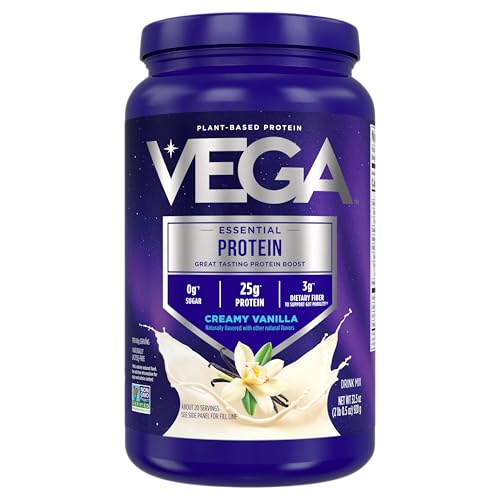 Vega Original Plant-Based Protein Powder - Creamy Vanilla, 32.5 oz for Smoothies & Shakes