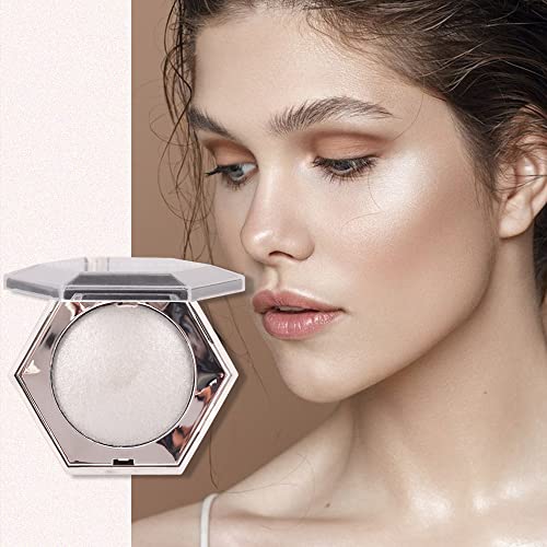 Pearl White Shimmer Glitter Highlighter - Silver Glitter Face Illuminator for Radiant Glow