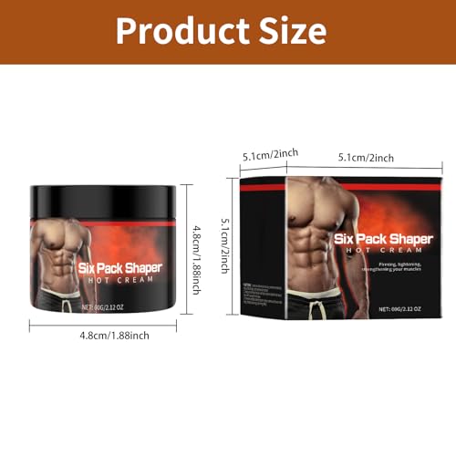 Six Pack Shaper Hot Cream - Fat Burning & Muscle Firming Toning Cream