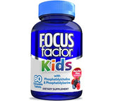 Focus Factor Kids Complete Daily Chewable Vitamins - Brain Function Support with B12, C, D3, 60 Count
