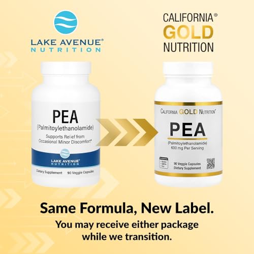 California Gold Nutrition PEA (Palmitoylethanolamide), 300 mg, 90 Veggie Capsules