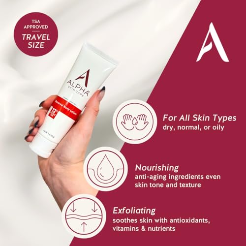 Alpha Skin Care 12% Glycolic AHA Body Lotion | Daily Exfoliating & Moisturizer for Smooth, Anti-Aging Skin