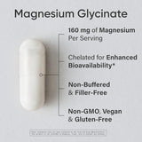 Sports Research Chelated Magnesium Glycinate 160mg (90 Vegan Capsules)