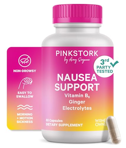 Pink Stork Vitamin B6, Ginger & Electrolyte Capsules - Digestive Support (60ct)