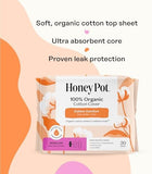The Honey Pot Company, Non-Herbal Pads with Wings, Organic Regular, 20 Count