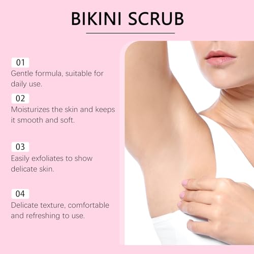 Bikini Area Exfoliator with 10% AHA+BHA & Turmeric - Ingrown Hair & Razor Bumps Treatment | 100g