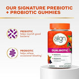 Align DualBiotic Prebiotic + Probiotic Gummies for Women & Men - Natural Fruit Flavors, 60 Count