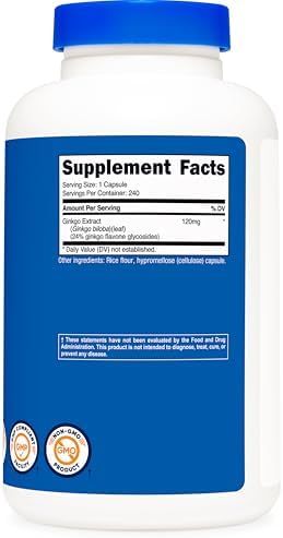 Nutricost Ginkgo Biloba 120mg - Extra Strength - 240 Capsules