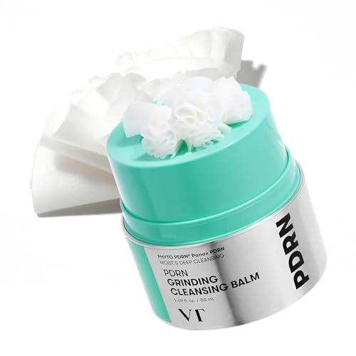 VT Cosmetics PDRN Grinding Cleansing Balm - Makeup Remover & Gentle Exfoliator (Vegan, 50ml)
