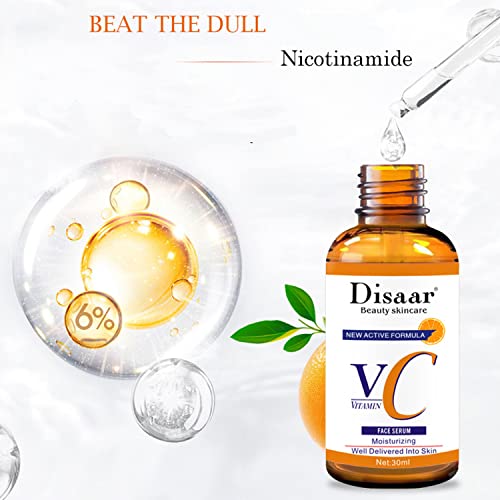 DISAAR BEAUTY Orange Vitamin C Facial Serum with Hyaluronic Acid - Moisturizing Skin Repair & Hydration Booster