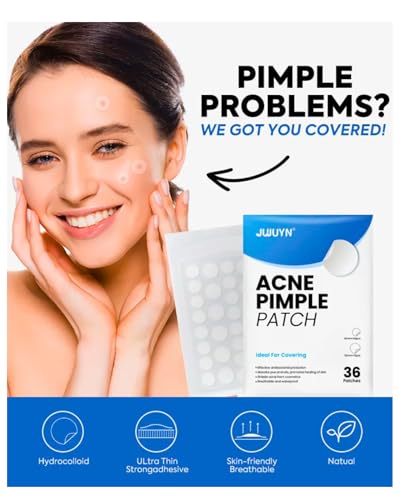 JUJUYN Pimple Patch for Face - 36 Hydrocolloid Acne Stickers | Ultra-Thin Invisible Spot Treatment for All Skin Types