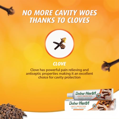 Dabur Herbal Cavity Protection Clove Toothpaste - 4x100g Family Pack