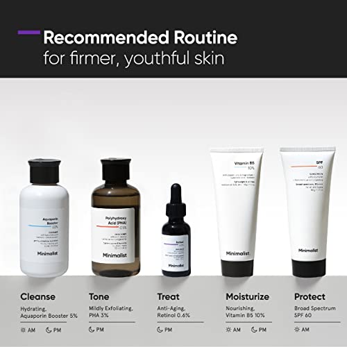 Minimalist Retinol 0.6% Anti-Aging Face Serum - Reduces Fine Lines & Wrinkles 30ml