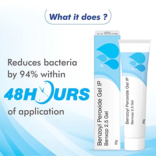Savle Benzoxp 2.5% Benzoyl Peroxide Gel (20 g / 0.70 oz) - Topical Skincare Gel for Oil-Prone and Congested Skin