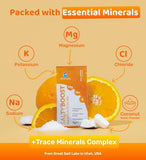 Ultra Lyte SaltyBoost Drink Mix - 24 Sachets - Sugar-Free Salty Orange Electrolytes Powder with High Sodium, Trace Minerals & Coconut Water | Hydration for Fitness & Wellness