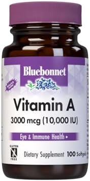 Bluebonnet Nutrition, Vitamin A, 3,000 mcg (10,000 IU), 100 Softgels