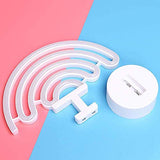 Neon Rainbow LED Wall Light - Battery Operated Marquee Sign for Bedroom & Party Decor
