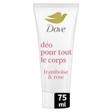 Dove Deodorant Cream - Raspberry & Roses - Anti Odors & White Traces - 72H Protection - For Sensitive Skin - 75 ml