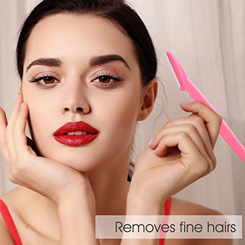 Funi 6Pcs Eyebrow Razor - Professional Dermaplaning Tool for Face & Body Hair Removal (3 Colors)