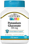 21st Century Potassium Gluconate - 110 Tablets (595mg)