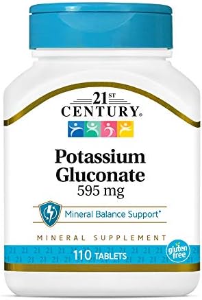 21st Century Potassium Gluconate - 110 Tablets (595mg)