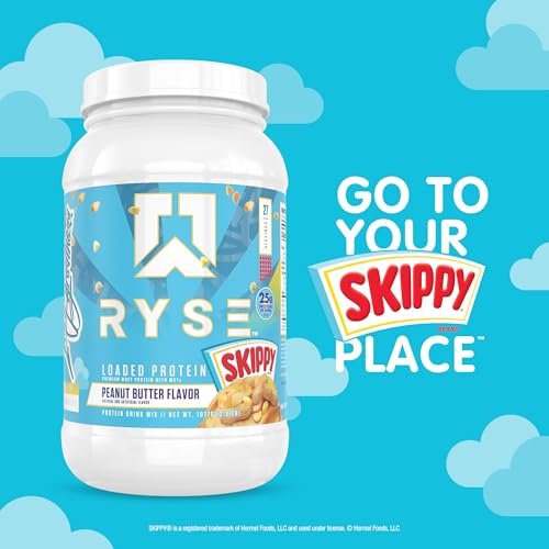 RYSE Up Supplements Loaded Protein Powder - Skippy Peanut Butter 27 Servings