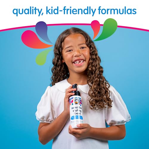 SoCozy Kids Sensitive Styling Foam - Gentle Natural Hold Styler for Straight or Curly Hair