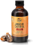 JAMAICAN Ambre Amber Organic Castor Oil - Cold Pressed, 4 fl oz/118 ml - For Hair Strength, Growth, Eyelashes, Eyebrows, Scalp Health and Daily Moisturizing