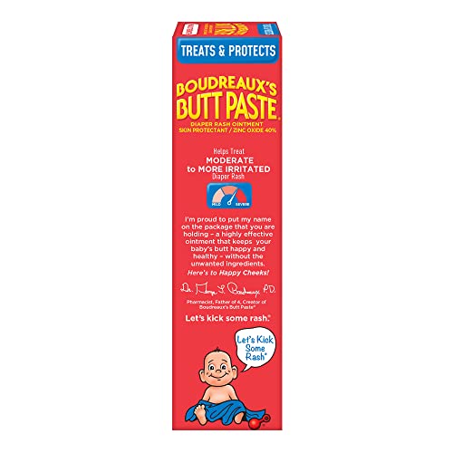 Boudreaux's Butt Paste Maximum Strength Diaper Rash Ointment - 4 Oz