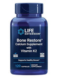 Life Extension Bone Restore with Vitamin K2 - 120 Capsules for Bone Strength