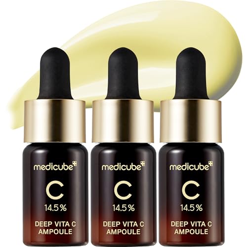 Medicube Deep Vita C Serum 2.0 - 14.5% Pure Vitamin C for Hyperpigmentation & Dark Spots - Korean Skincare (3 x 10g)
