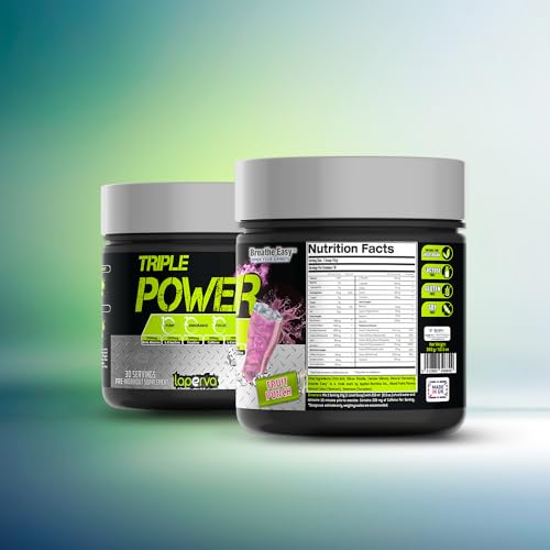 Laperva Triple Power Pre-Workout - Fruit Punch (30 Servings) | Explosive Energy with Beta-Alanine, Creatine & BCAAs
