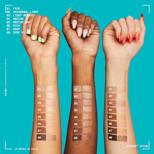 NYX Professional Makeup Wonder Stick - Dual Ended Highlighter & Contour Stick (Universal Light)