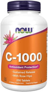Now Foods Supplements Vitamin C 1 000 With Rose Hips Sustained Release Antioxidant Protection 250 Tablets