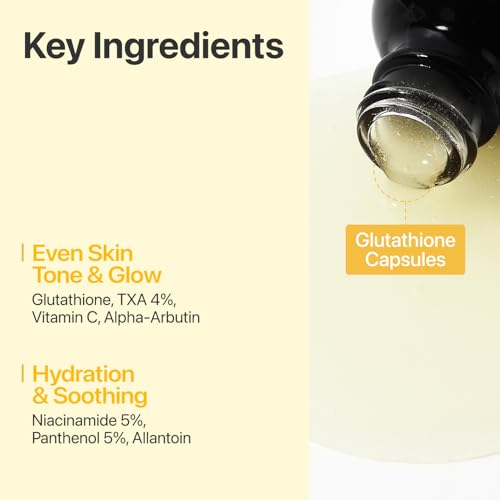 numbuzin No.5+ Glutathione & Vitamin Concentrated Serum for Dark Spots – Korean Skincare Brightening Treatment (1.01 fl.oz/30ml)