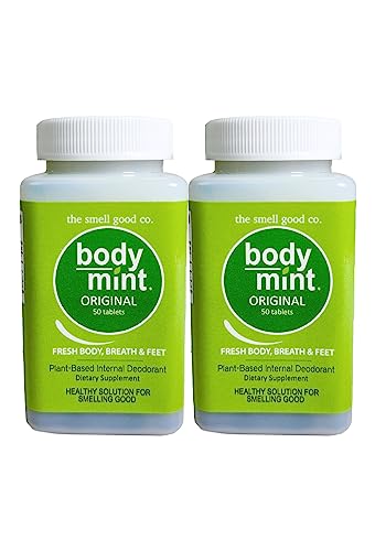 Body Mint Oral Deodorant Capsules - 50 Count (2-Pack)