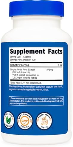 Nutricost Stinging Nettle Root Extract: Powerful Herbal Support (7500mg)