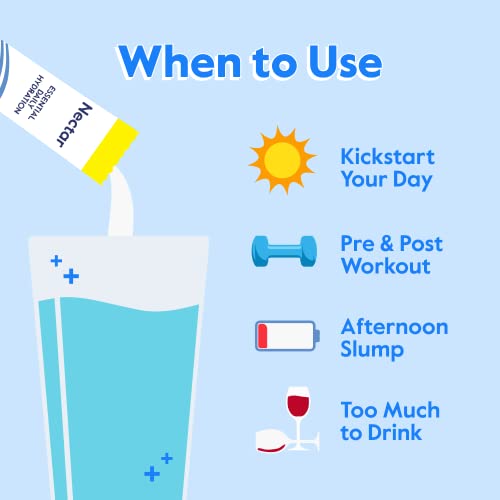 Nectar Hydration Packets - Electrolytes Powder Packets | No Sugar or Calories | Organic Fruit Liquid Daily IV Electrolytes (Cherry Pom 30 Pack)