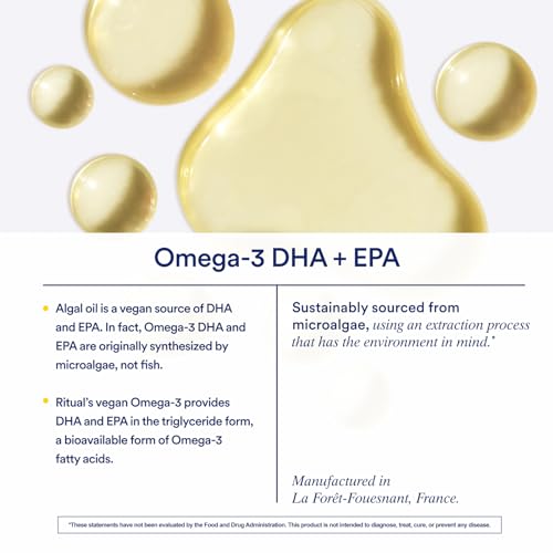 Ritual Vegan Omega 3 DHA & EPA - Plant-Based Brain & Heart Health Supplement