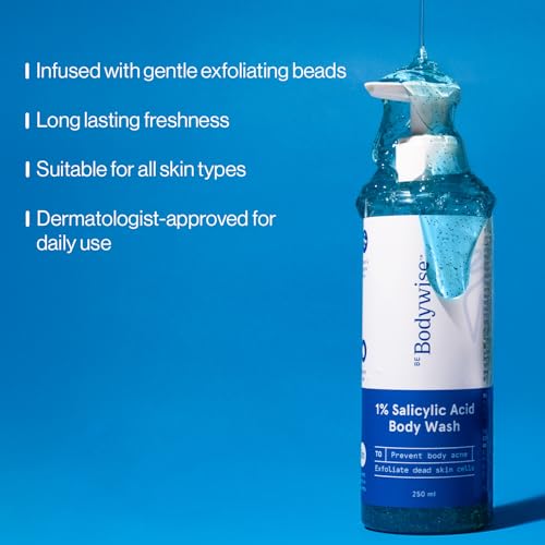 Be Bodywise 1% Salicylic Acid Exfoliating Body Wash - Prevents Body Acne & Bumpy Skin - 250ml