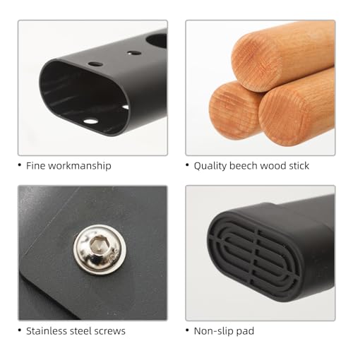 Double Bar Bracket - Heavy Duty Mounting Bar for Fitness Home Gym Equipment & Office Use